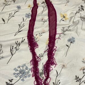 Elegant Burgundy Women's Scarf